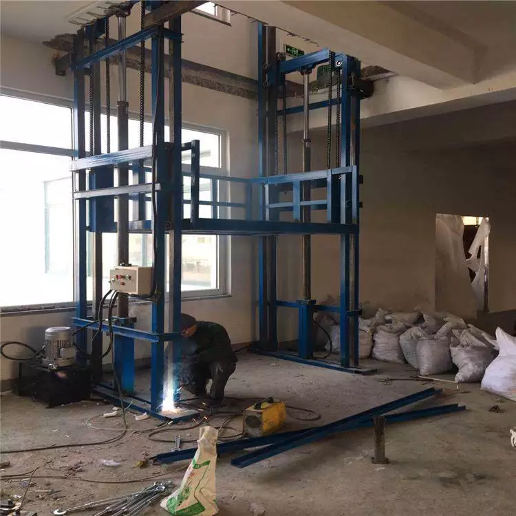 液压升降货梯溢流阀如何调节_载货电动升降货梯 导轨式升降机 厂房液压货梯